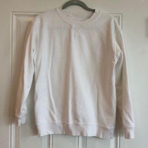 Lululemon white cotton All Yours crew sweatshirt size 6